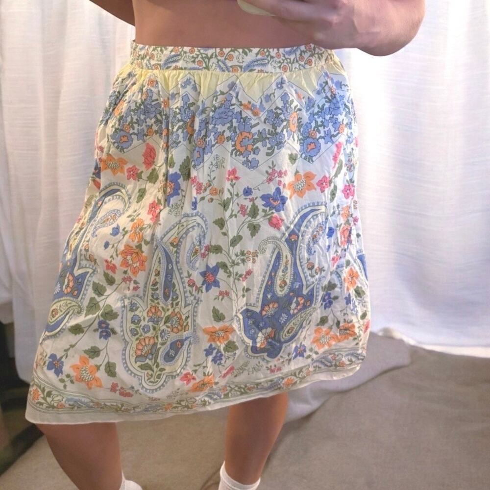 Talbots Vintage Cotton Floral Skirt Size 10